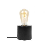 Socle de lampe E27 effet marbre noir