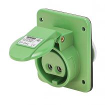 Socle de prise à encastrer à 10° protégé - 3p 16a 24/42v 4h (GW62270)