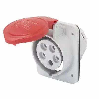 Socle de prise � encastrer � 10� prot�g� - 3p+n+t 32a 400v 6h (GW62221H)