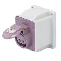 Socle de prise en saillie à 10° protégé - 3p 32a 24v s.r. (GW62466)