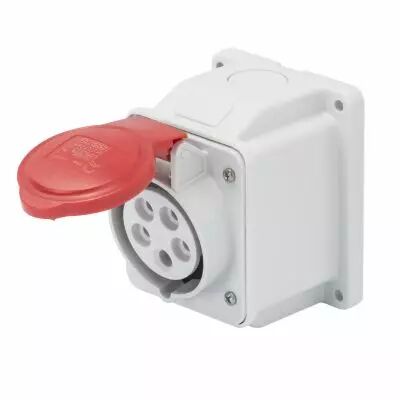 Socle de prise en saillie � 10� prot�g� - 3p+n+t 16a 380v 6h (GW62409)