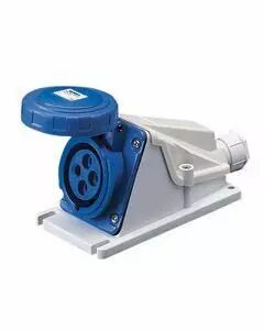 Socle de prise en saillie � 90� �tanche - 3p+n+t 63a 110 v 4h