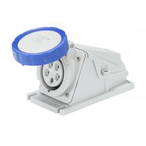 Socle de prise en saillie à 90° étanche - 3p+t 16a 230v 9h (GW62501)