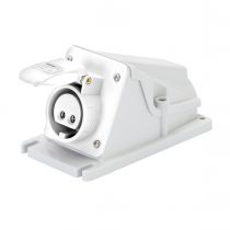 Socle de prise en saillie à 90° protégé - 2p 16a 24/42v cc 10 h (GW62546)