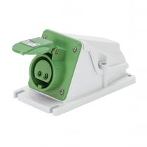 Socle de prise en saillie à 90° protégé - 2p 32a 24/42v 11h (GW62553)