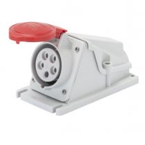 Socle de prise en saillie à 90° protégé - 2p+t 32a 400v 9h (GW62491)