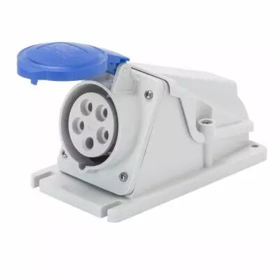 Socle de prise en saillie � 90� prot�g� - 3p+n+t 32a 230v 9h (GW62490)