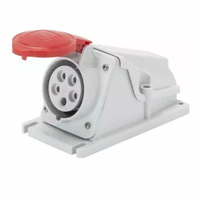 Socle de prise en saillie � 90� prot�g� - 3p+n+t 32a 400v 6h (GW62493)