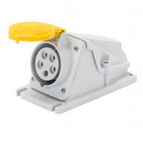 Socle de prise en saillie à 90° protégé - 3p+t 32a 110 v 4h (GW62486)