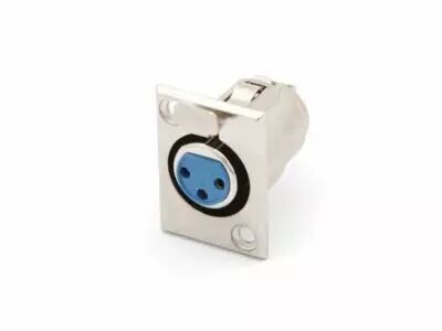 Socle xlr femelle nickele 3 broches pour chassis (CA104)