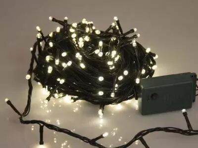 Sparkle Light LED - 16 m - 240 lampes blanc chaud - fil vert - modulateur (SP-LED-16-240-24V-UW)