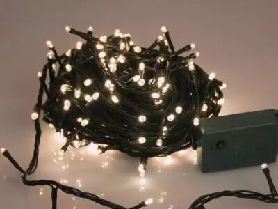 Sparkle Light LED - 16 m - 240 lampes blanches arizona - fil vert - modulateur (SP-LED-16-240-24V-AW)