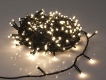 Sparkle Light LED - 20 m - 300 lampes blanc chaud - fil vert - modulateur (SP-LED-20-300-24V-UW)