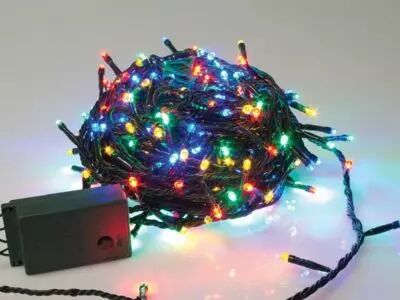 Sparkle Light LED - 20 m - 300 lampes multicolores - fil vert - modulateur (SP-LED-20-300-24V-MC)