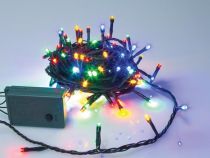 Sparkle Light LED - 8 m - 120 lampes multicolores - fil vert - modulateur (SP-LED-8-120-24V-MC)