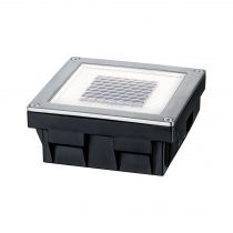 Special Encastré kit solaire sol Cube IP67 LED 1x0,24W 100x100mm clair acier/polycarbonate (93774)