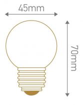 Sphérique - coloris blanc LED 1W E27  30-60lm  (162040)