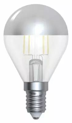 Sph�rique G45 Filament LED \ Calotte Argent�e\  4W E14 2700K 350Lm Dimmable  (15647)