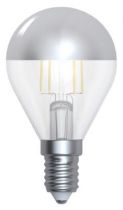 Sphérique G45 Filament LED \ Calotte Argentée\  4W E14 2700K 350Lm Dimmable  (15647)