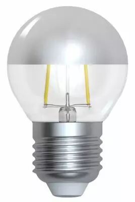 Sph�rique G45 Filament LED \ Calotte Argent�e\  4W E27 2700K 350Lm Dimmable (15648)