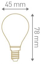Sphérique G45 Filament LED 4W E14 2700K 400Lm Opaline (719000)