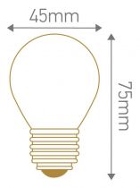Sphérique G45 Filament LED 4W E27 2200K 260Lm Dimmable Ambrée (165458)