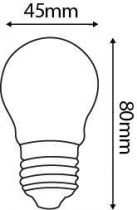 Sphérique G45 Filament LED 4W E27 2700K 330Lm Dimmable Mat. (28649)