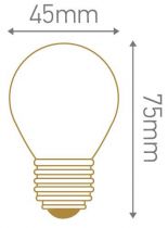 Sphérique G45 Filament LED 4W E27 2700K 400Lm Opaline (719001)