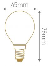 Sphérique G45 Filament LED 5W E14 2700K 580lm Mat. (28671)