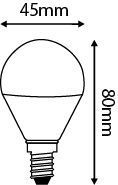 Sphérique LED 330° 5W E14 2700K 400lm opaque - dimmable (167196)