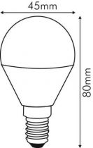 SPHERIQUE LED 5W E14 240V 2700K 330°