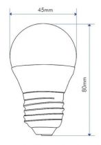 SPHERIQUE LED 5W E27 240V 2700K 330°