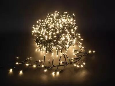 Spinlight LED - 12 m - 1020 lampes blanc chaud - fil noir - modulateur - 31V (SNL-LED-12-1020-31V-UW)