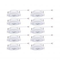 Spot encastré LED  Pack de 10 orientable rond 82mm 70°  10x4,8W 10x450lm 230V  3000K Blanc dépoli