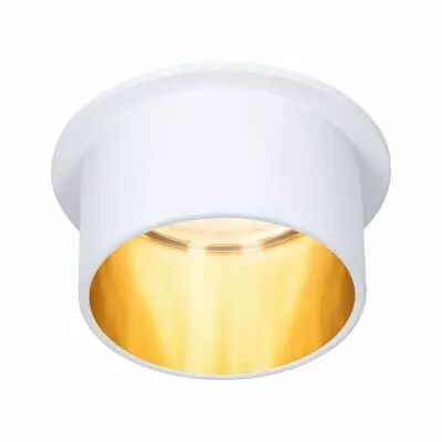 Spot encastr� LED Gil IP44 rond 68mm Coin 6W 470lm 230V 2700K Blanc d�poli/Dor� (93380)