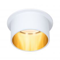 Spot encastré LED Gil IP44 rond 68mm Coin 6W 470lm 230V 2700K Blanc dépoli/Doré (93380)