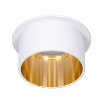 Spot encastré LED Gil IP44 rond 68mm Coin 6W 470lm 230V 2700K Blanc dépoli/Doré (93380)