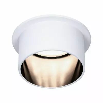 Spot encastr� LED Gil IP44 rond 68mm Coin 6W 470lm 230V 2700K Blanc d�poli/Noir mat (93376)