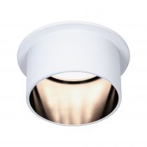 Spot encastré LED Gil IP44 rond 68mm Coin 6W 470lm 230V 2700K Blanc dépoli/Noir mat (93376)