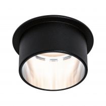 Spot encastré LED Gil IP44 rond 68mm Coin 6W 470lm 230V 2700K Noir mat/Acier brossé (93382)