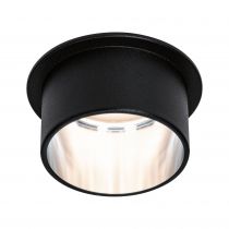 Spot encastré LED Gil IP44 rond 68mm Coin 6W 470lm 230V 2700K Noir mat/Acier brossé (93382)