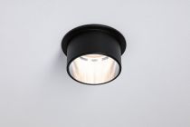 Spot encastré LED Gil IP44 rond 68mm Coin 6W 470lm 230V 2700K Noir mat/Acier brossé (93382)