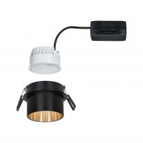 Spot encastré LED Gil IP44 rond 68mm Coin 6W 470lm 230V 2700K Noir mat/Doré (93378)