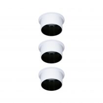 Spot encastré LED Gil Kit de base IP44 rond 68mm Coin 3x6W 3x470lm 230V 2700K Blanc dépoli/Noir mat (93377)