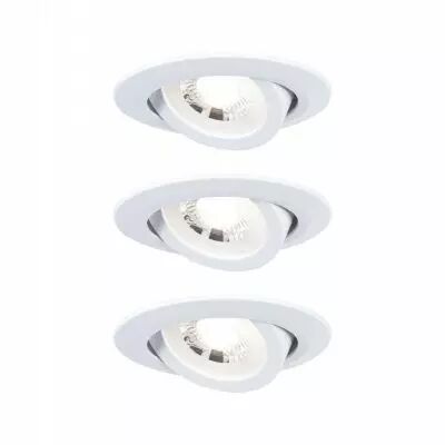 Spot encastr� LED Kit de 3 orientable rond 82mm 3x6W 3x580lm 230V 3000K Blanc d�poli (93388)