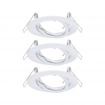Spot encastré max. 3xW GU10 230V Blanc orientables kit de3 sans ampoules (93390)