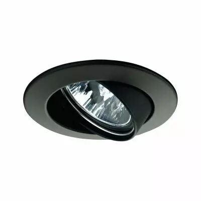 Spot encastr� orientable noir 12V sans ampoule (17951)