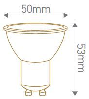 Spot LED 5,5W GU10 2700K 350Lm 36° Dimmable Dichroïque (166051)