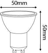 SPOT LED 5W GU10 2700K 400LM 100° (160124)