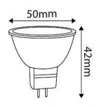 SPOT LED 5W GU5.3 3000K 350LM 100° (164918)